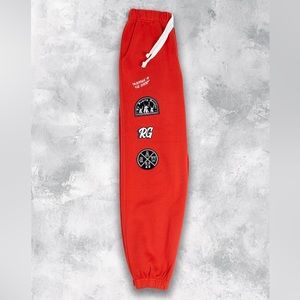 NWT Multi-Logo Joggers — Red